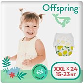 Offspring (Оффспринг) подгузники-трусики детские размер XXL, 15-23 кг 24 шт лимоны, Fujian Blue Great Sanitary Articles Co., Ltd.